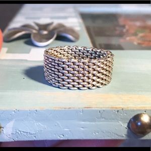 Tiffany & Co. Silver Mesh Ring size 7
